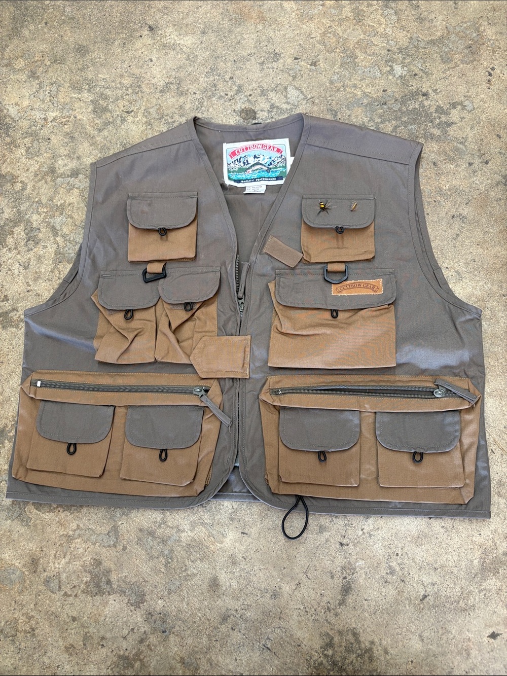 Men's Multi-Pocket Outdoor Utility Vest - Brown/Tan